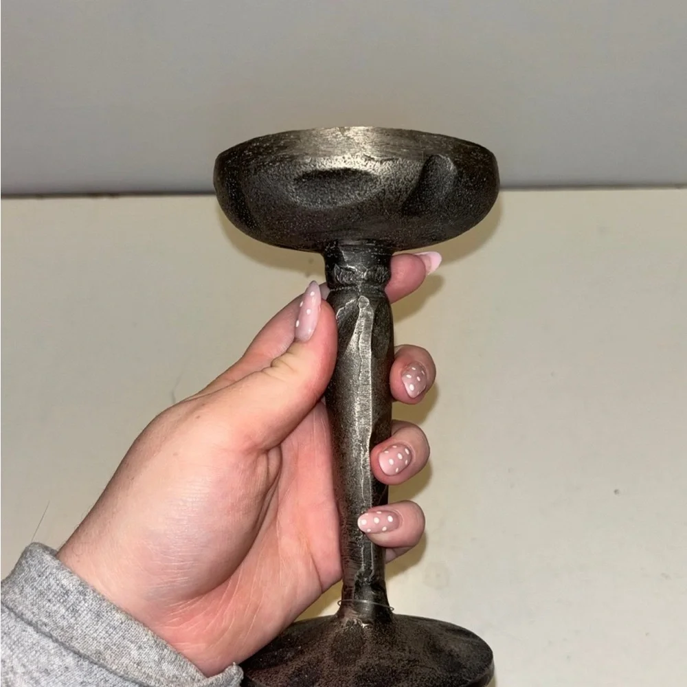 Silver color candle holder